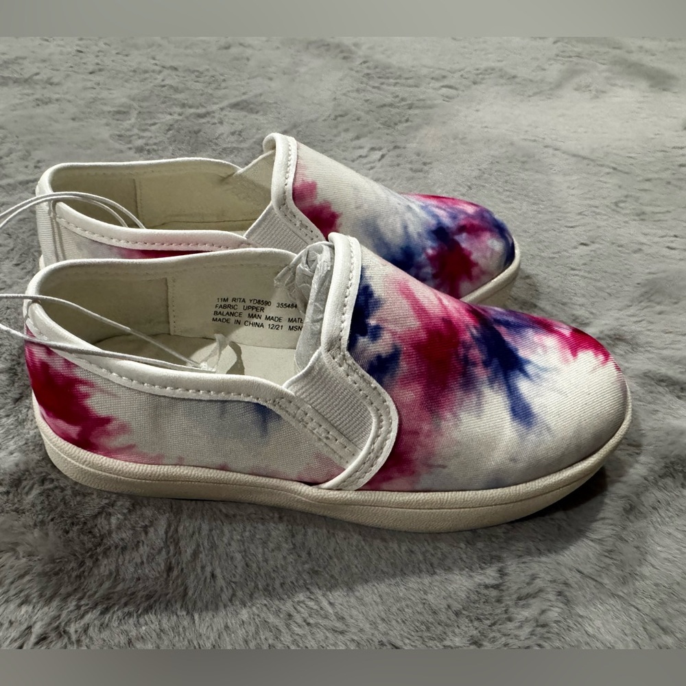 Girls Sugar Canvas Tie-Dye Slip-On Sneakers